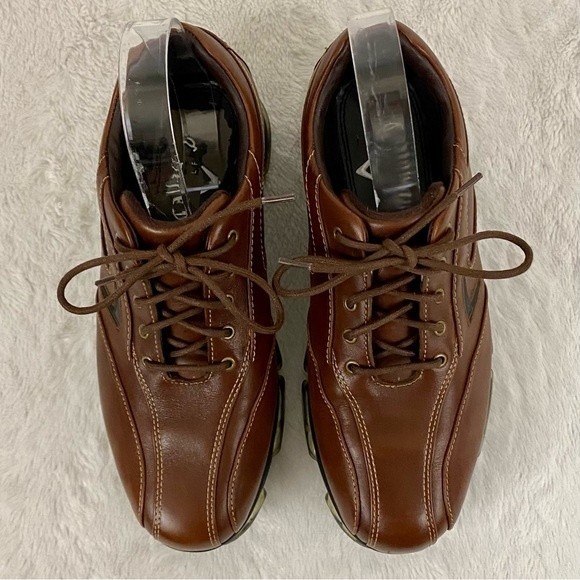 Callaway XTT Golf Oxfords Men’s Size 7.5 Soft Spikes Brown Leather Shoes - Picture 6 of 12